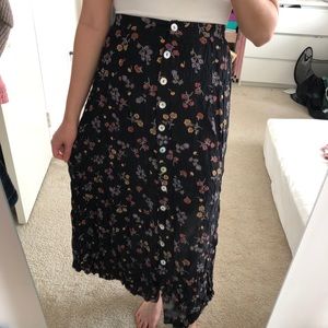 Vintage floral midi skirt